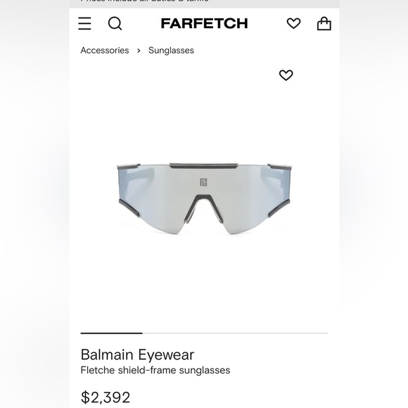 Balmain Fletche shield-frame sunglasses - Picture 1 of 7